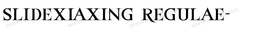 slidexiaxing regulae字体转换